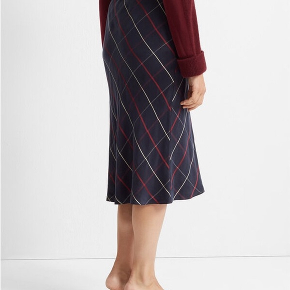Club Monaco NWT Plaid Bias Midi Skirt Size 8 Medium - Picture 5 of 10